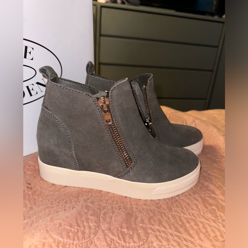 Grey Wedge Bootie Steve Madden